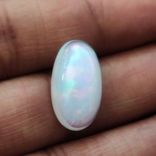 Natural Ethiopian opal 24x13mm oval cabochon 15.4 cts natural opal full of fire for jewelry making